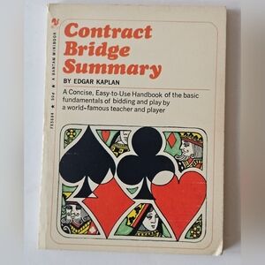 Contract Bridge Summary 1970 Vtg Paperback Book Booklet Concise Handbook